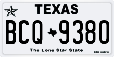 TX license plate BCQ9380