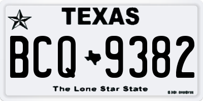 TX license plate BCQ9382
