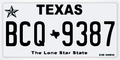 TX license plate BCQ9387