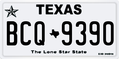 TX license plate BCQ9390