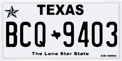 TX license plate BCQ9403