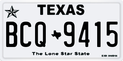 TX license plate BCQ9415