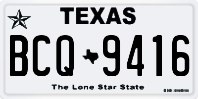 TX license plate BCQ9416