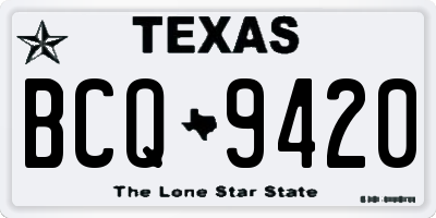 TX license plate BCQ9420
