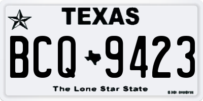 TX license plate BCQ9423