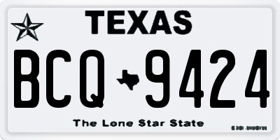 TX license plate BCQ9424