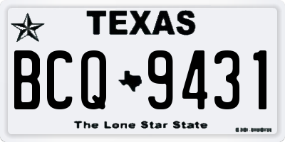 TX license plate BCQ9431