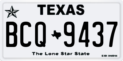 TX license plate BCQ9437