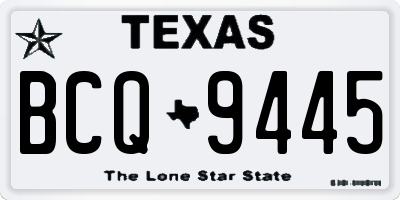 TX license plate BCQ9445