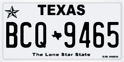 TX license plate BCQ9465