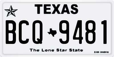 TX license plate BCQ9481