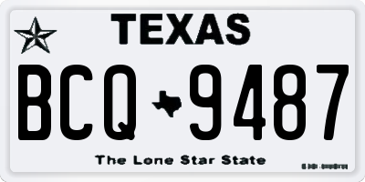 TX license plate BCQ9487