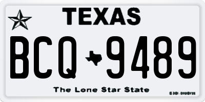 TX license plate BCQ9489