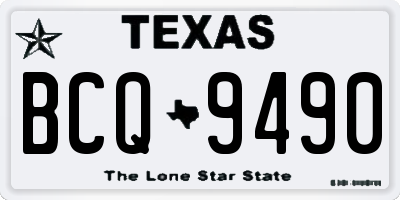 TX license plate BCQ9490