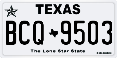 TX license plate BCQ9503