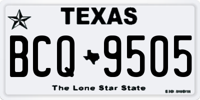 TX license plate BCQ9505