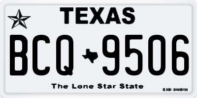 TX license plate BCQ9506