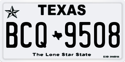 TX license plate BCQ9508