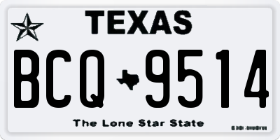 TX license plate BCQ9514