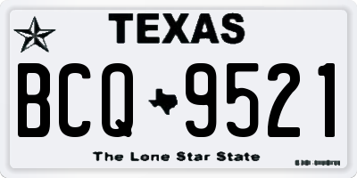TX license plate BCQ9521