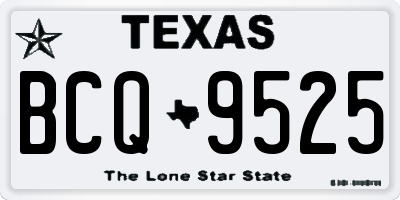 TX license plate BCQ9525
