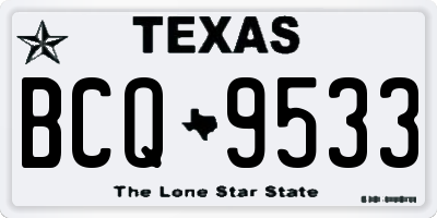 TX license plate BCQ9533