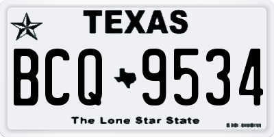 TX license plate BCQ9534