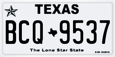 TX license plate BCQ9537