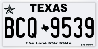 TX license plate BCQ9539