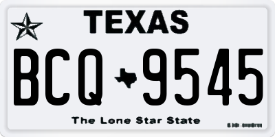 TX license plate BCQ9545