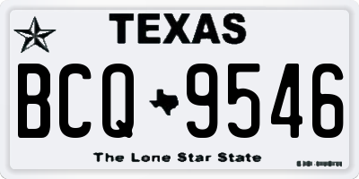 TX license plate BCQ9546