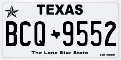 TX license plate BCQ9552