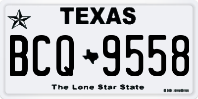 TX license plate BCQ9558