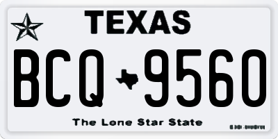 TX license plate BCQ9560