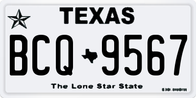TX license plate BCQ9567