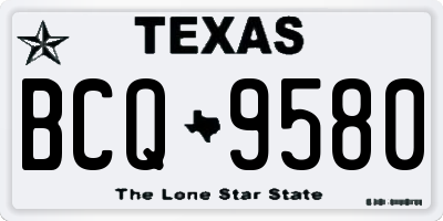 TX license plate BCQ9580