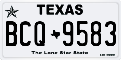 TX license plate BCQ9583