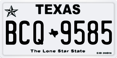 TX license plate BCQ9585