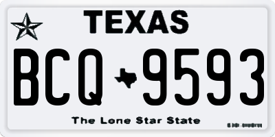 TX license plate BCQ9593