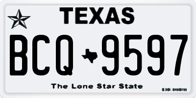 TX license plate BCQ9597