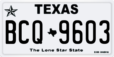 TX license plate BCQ9603