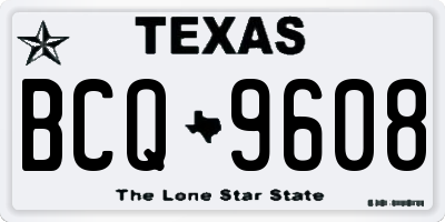 TX license plate BCQ9608