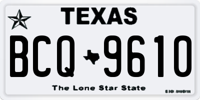 TX license plate BCQ9610