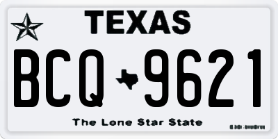 TX license plate BCQ9621