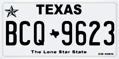 TX license plate BCQ9623