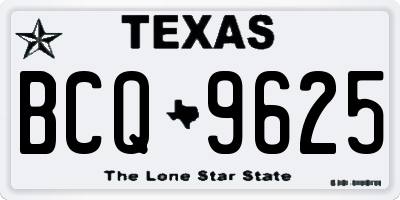 TX license plate BCQ9625