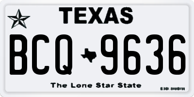 TX license plate BCQ9636
