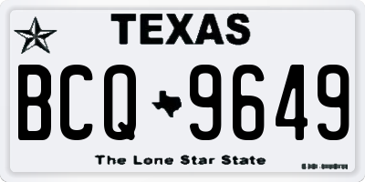 TX license plate BCQ9649