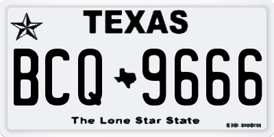 TX license plate BCQ9666