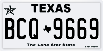 TX license plate BCQ9669